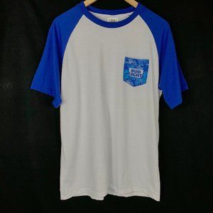 3/$25 Bud Light Beer White & Blue Tropical T Shirt XL